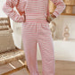 Pink and White Striped Set