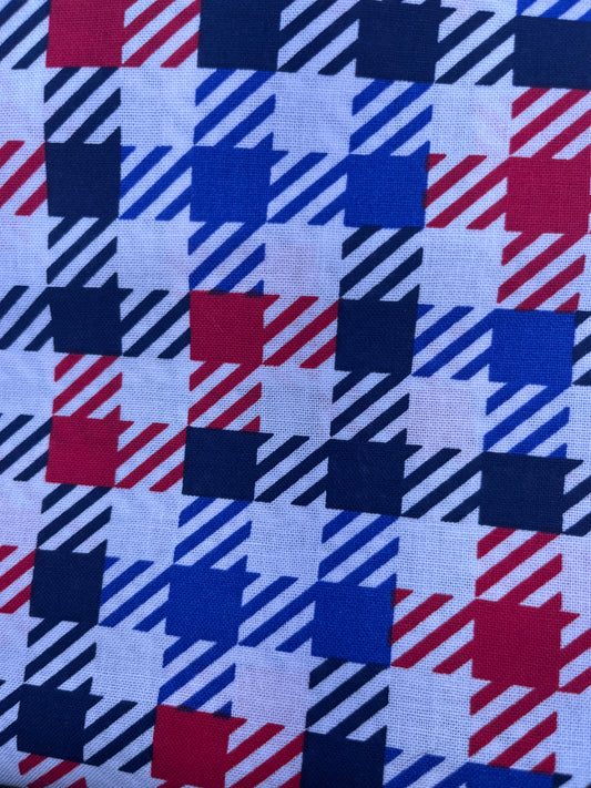 Red White and Blue Checker Flannel